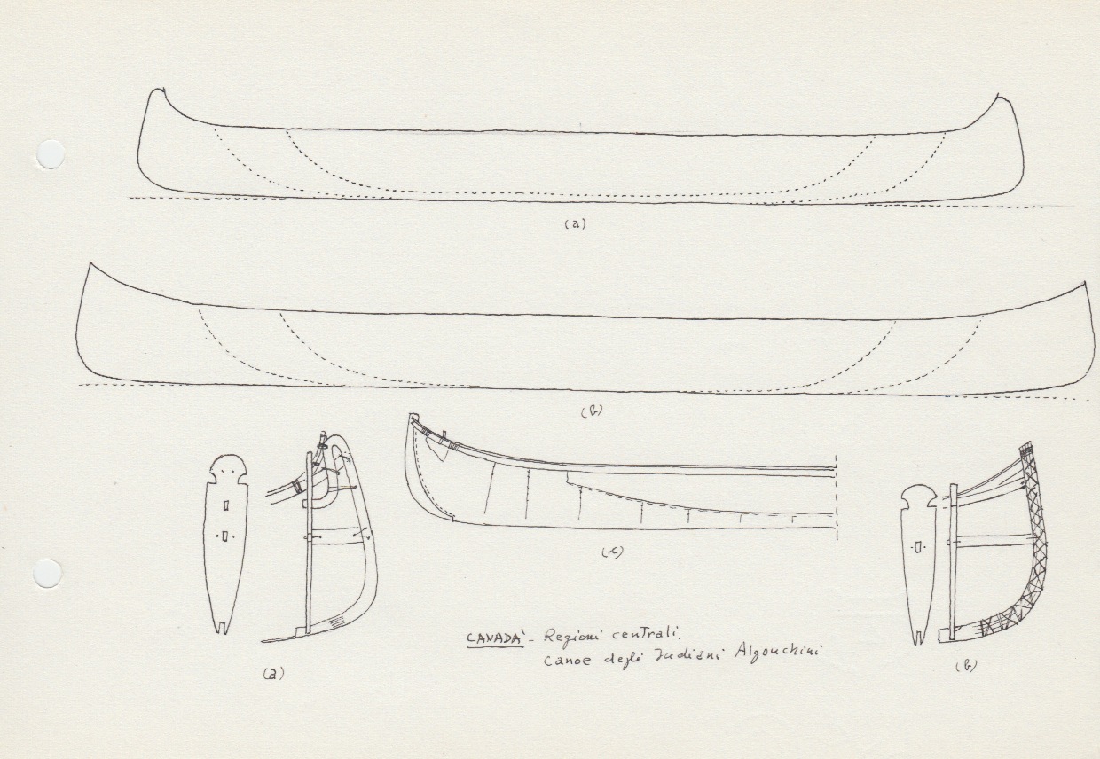 051 Canada - regioni centrali - canoe degli Indiani Algonchini